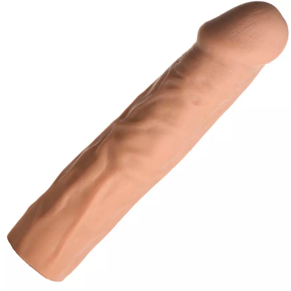 1.5" Extra Length Jock Penis Extension Sleeve, 9", Latte